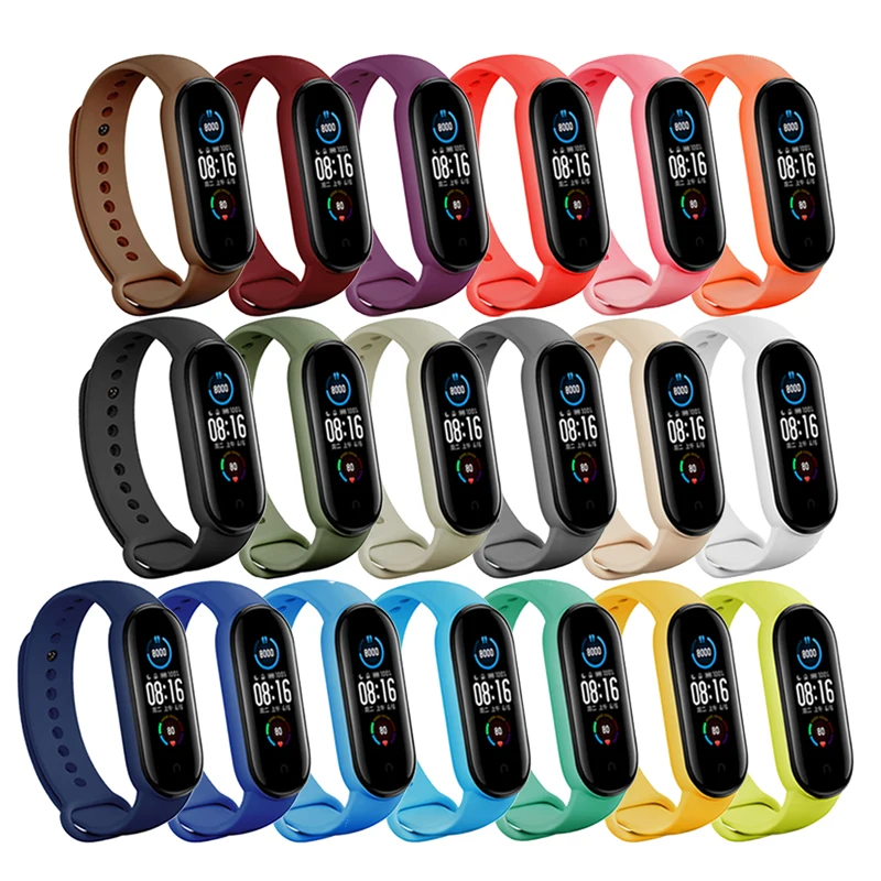 

Силиконовый браслет для Mi Band 6, ремешок на запястье для Miband 5, сменные браслеты на ремешки для Xiaomi mi band 5, аксессуары на ремешки