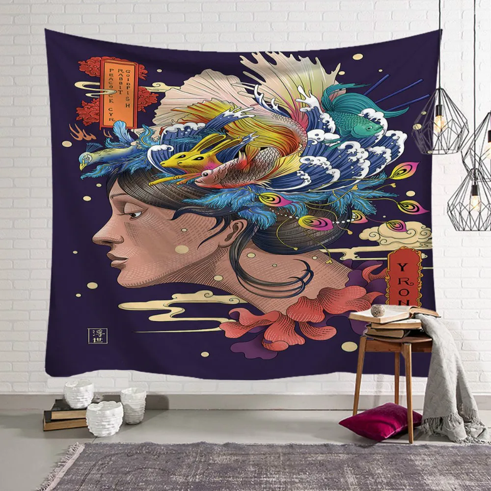 

Art Tapestry Cilected Color Wall Hanging Polyester Section Christmas Elk Printing Wall Painting Tablecloth Curtains Beach Towel