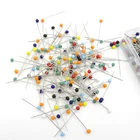100 шт.кор. красочная круглая жемчужная головка, маленькая длинная искусственная игла для шитья, маркеры для шитья, инструменты для шитья, Рукоделие, сделай сам