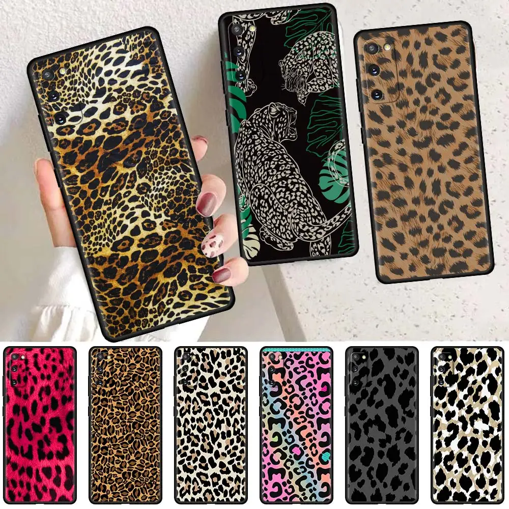 

Funda For Samsung Galaxy S20 S21 FE S10 Lite S9 S10e S8 S7 Edge Phone Case Note 20 Ultra 10Plus Cover Animal Leopard Print