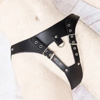 leather harness underwear sexy wetlook briefs open crotch hollow out fetish bdsm bondage lingerie erotic chastity belt device