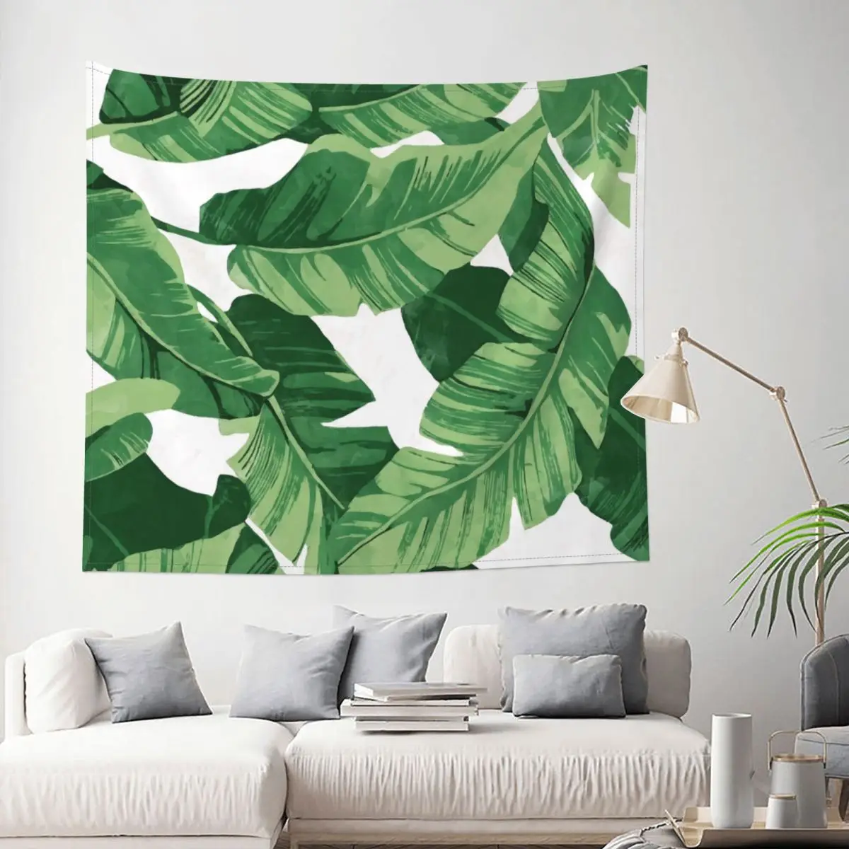 

Tropical Banana Leaves Tapestry Wall Hanging Hippie Tapestries Plant Fantasy Wall Blanket Home Decor for Living Room Wall Cloth