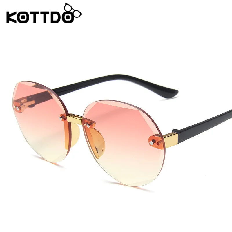 

KOTTDO Luxury Multi-color Children Sunglasses Kids Round Child Girls Boys Gradient Sun Glasses Vintage Retro Sunglass Uv400