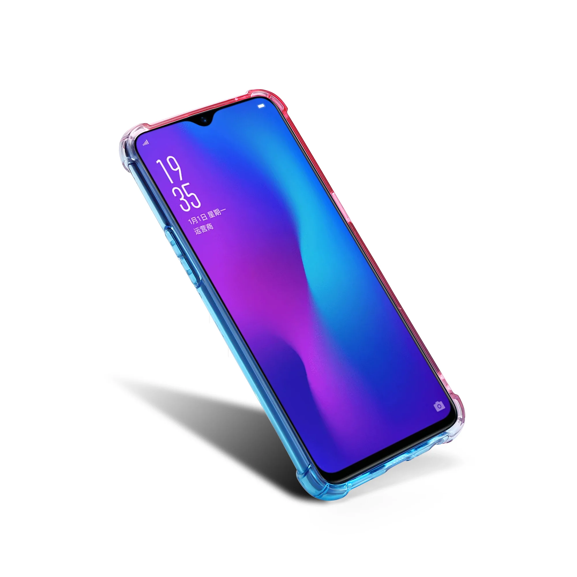 Амортизационный цветной постепенная замена ТПУ чехол для телефона OPPO R19 F11 Pro A9 R17