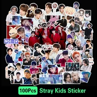 100pcs kpop stray kids sticker fashion stars sticker skateboard suitcase laptop phone case decor stickers