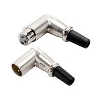 1pc xlr connector plug malefemale 3 pole blanced microphone audio cable adapter terminal copper nickel plated