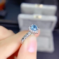 luxury heart shape blue gems zircon bridal rings for cz crystal engagement ring wedding band promise ring women jewelry gifts
