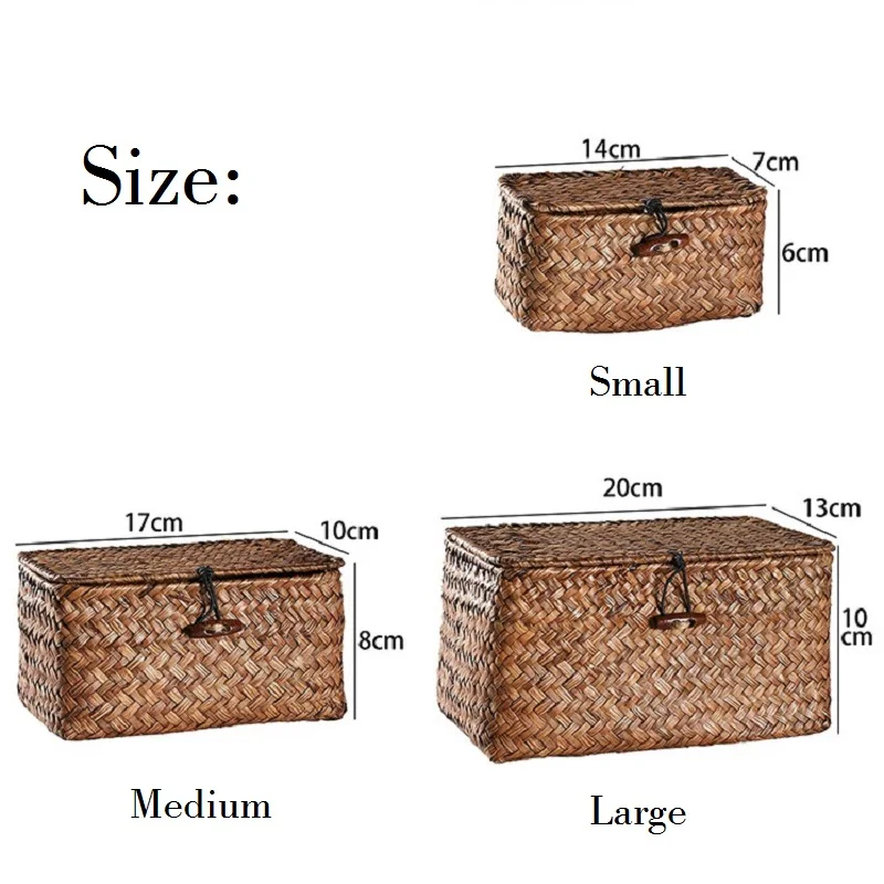 Винтажная соломенная коробка корзина ручной работы домашнее украшение чайный