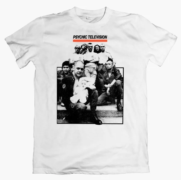 

PSYCHIC TV 'Photo' T-shirt, Throbbing Gristle, Coil, Nurse With Wound, Clock DVA