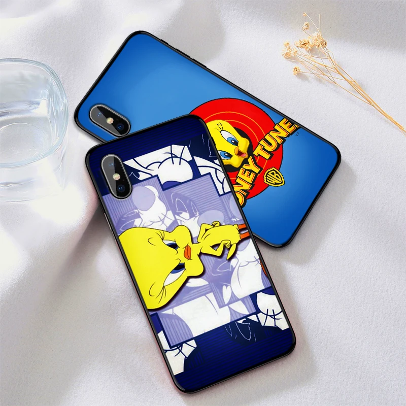Чехлы для iPhone XR XS Max X 6 6S 7 8 Plus Горячая птичка Твити мягкая IMD задняя крышка телефона