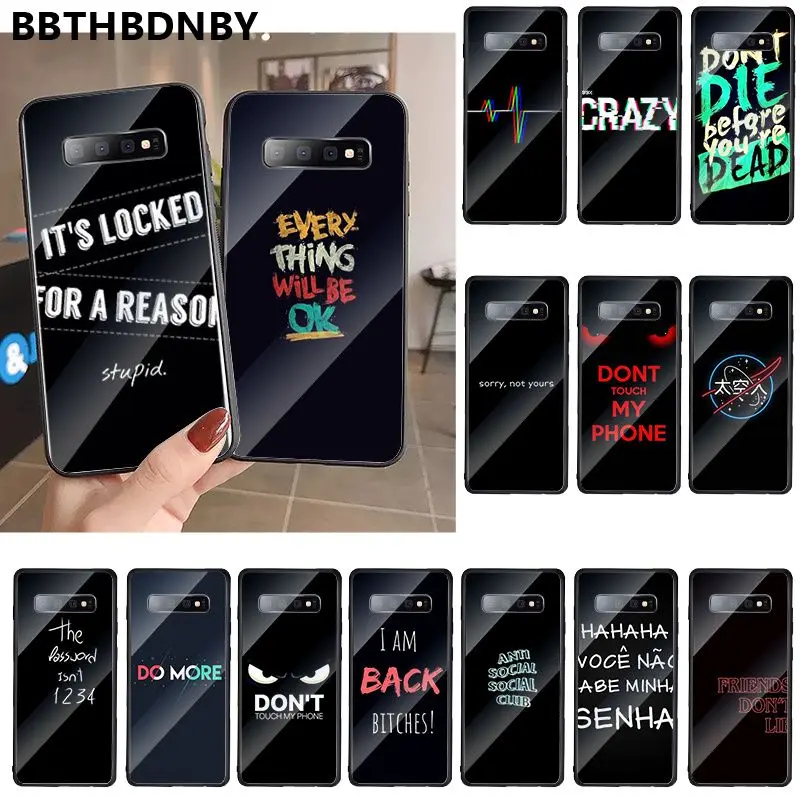Чехол Phong Don't Touch My Phone мягкий силиконовый чехол из ТПУ для samsung S9 plus S6 edge S7 S8 S10 plus| |