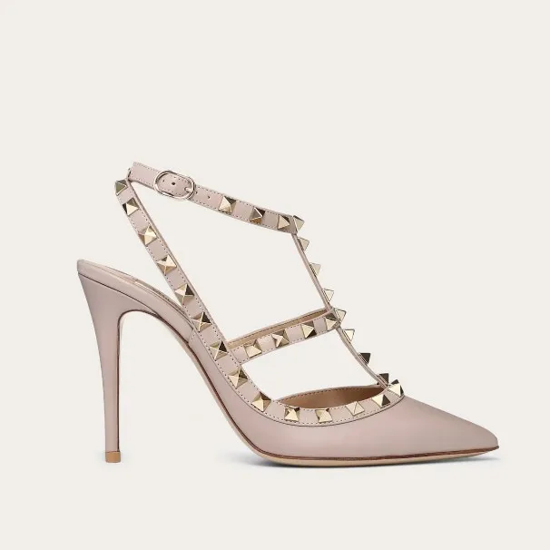 

Women Rock stiletto heels Sandal T-strap Slingbacks wedding rivets Patent leather stud 10cm 8cm 6cm high heels Sandal pumps