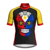 philippines jersey pro team short sleeve shirt cycling bib skull bicycle jacket mtb pilipinas uniform breathable sport clothes
