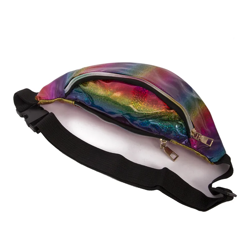 

Женские Модные поясные сумки, блестящая Водонепроницаемая поясная сумка, забавная сумка, кошелек на ремне через плечо