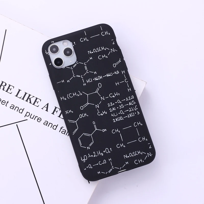 

Physics Chemical Mathematics Phone Cover For iPhone 12 11 Pro Max X XS XR Max 7 8 7Plus 8Plus 6S SE Soft Silicone Case Fundas