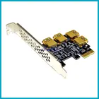 Лидер продаж, Райзер-карта PCIE PCI-E PCI Express, от 1x до 16x1 до 4, слот USB 3,0, усилитель, концентратор, адаптер для устройств майнинга биткоинов, майнинга BTC