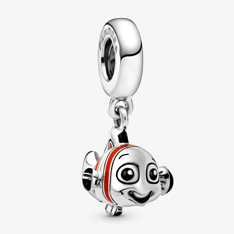 

Lorena Nemo clownfish lucky fin pendant Finding Nemo sea fish pendant female jewelry female Original Beads Charms