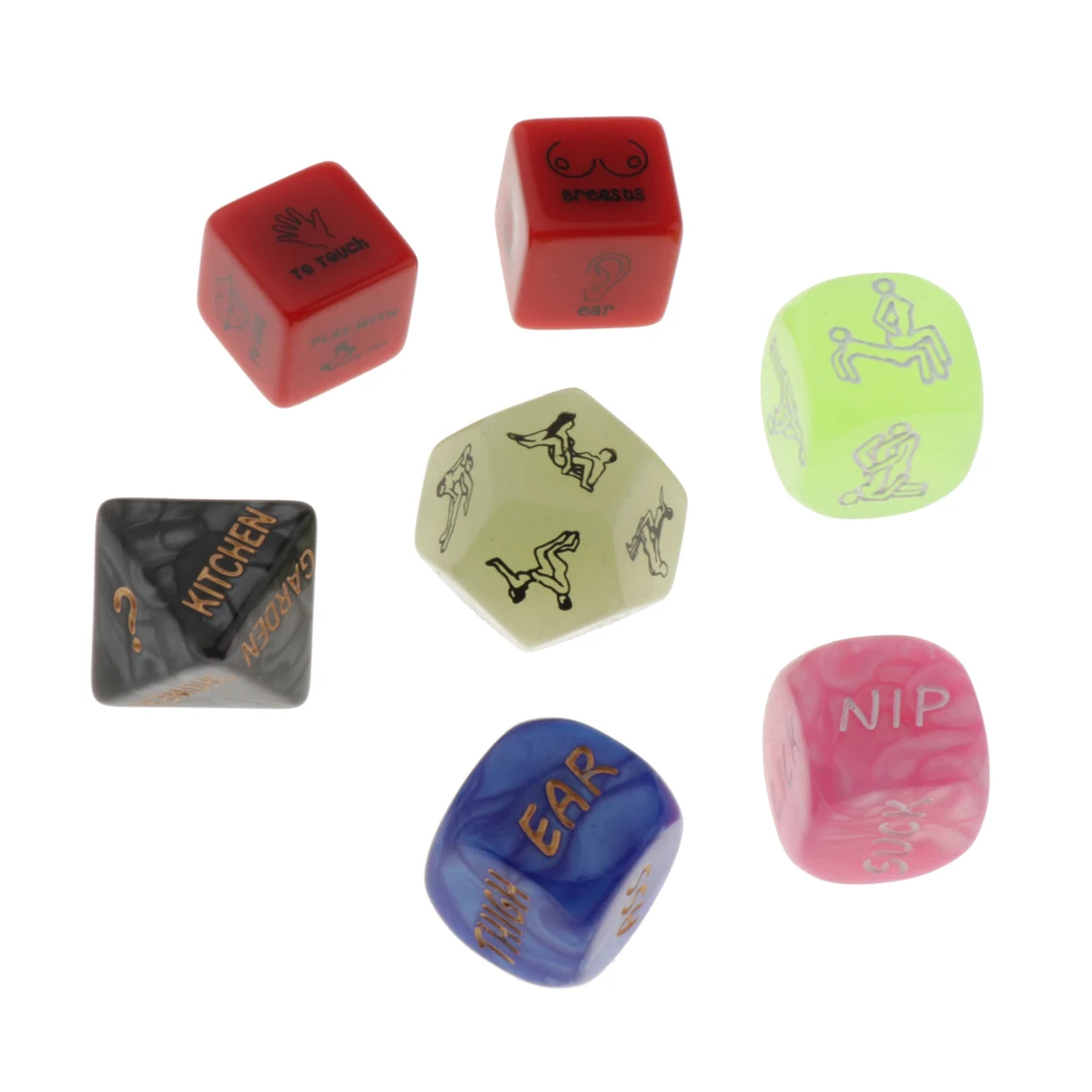 

6PCS Romantic Role Playing Dice Novelty Adult Lovers Dice Funny Role Playing Throwing Dice