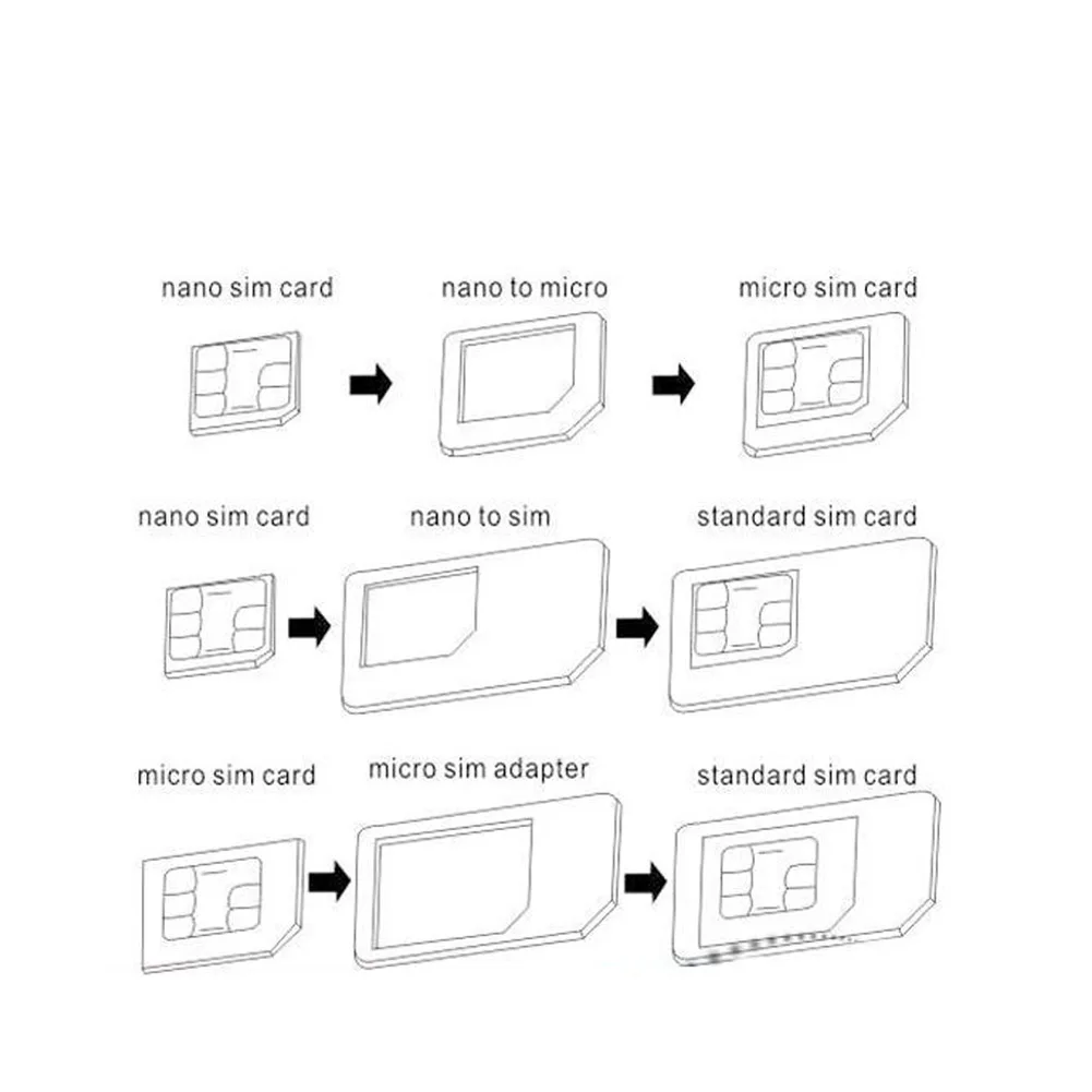 Newly 10 Set Nano Micro Mini Standard SIM Card Adapter Kit Tools 999 |