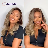 grey 13x6 full lace front wig 4x4 lace closure wig brown chocolate 180 density body wave lace frontal human hair wig for women
