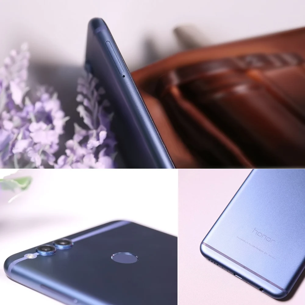 Мобильный телефон Honor 7X Face ID, 5,93 дюймов, 2160*1080 P, 4 гб, 64 гб, четыре ядра, две тыловые камеры, 3340 мач, смартфон с отпечатком пальца