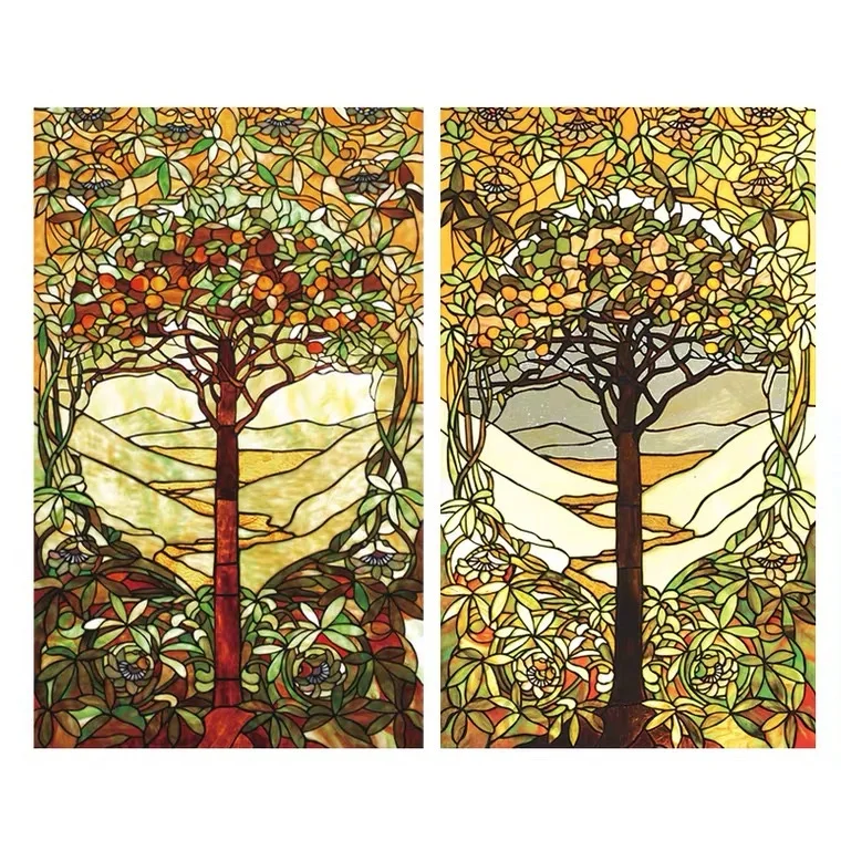 Матовая пленка на окно витражная в стиле ретро европейском церковном наклейки