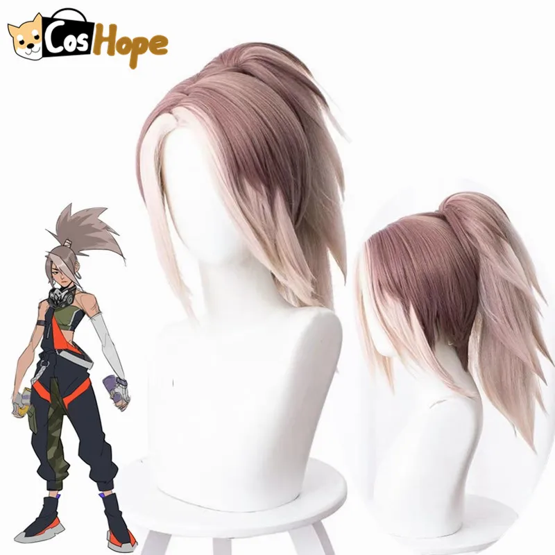 Парик Акали из термостойких синтетических волос размер 45 см цвет серый