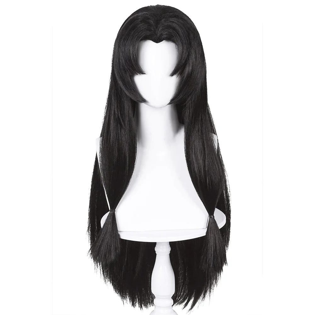 

Game Naraka: Bladepoint -Kurumi Cosplay Black Wig Heat Resistant Synthetic Hair Carnival Halloween Party Props