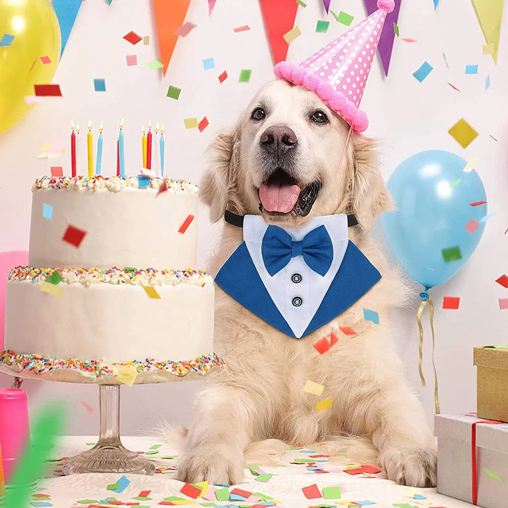 Собака смокинг бандана ошейник для домашних животных Свадебный галстук бабочка