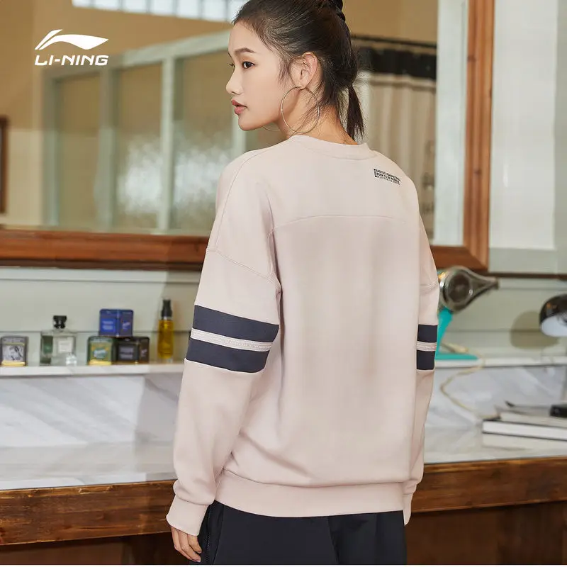 Li-Ning Женский Баскетбол BAD 5 свитер свободный крой 18% полиэстер 82% хлопок подкладка
