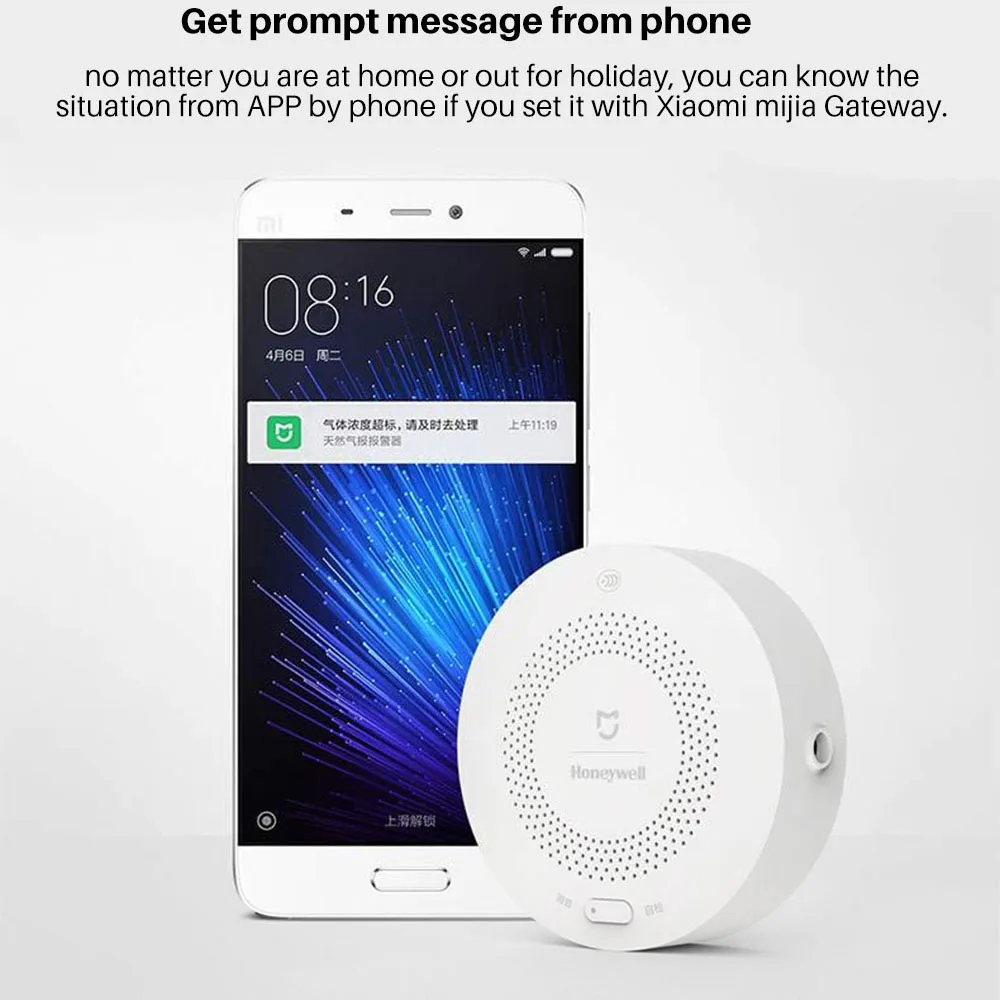Датчик газа Xiaomi Honeywell детектор сигнализации датчик дыма пожарная защита потолок