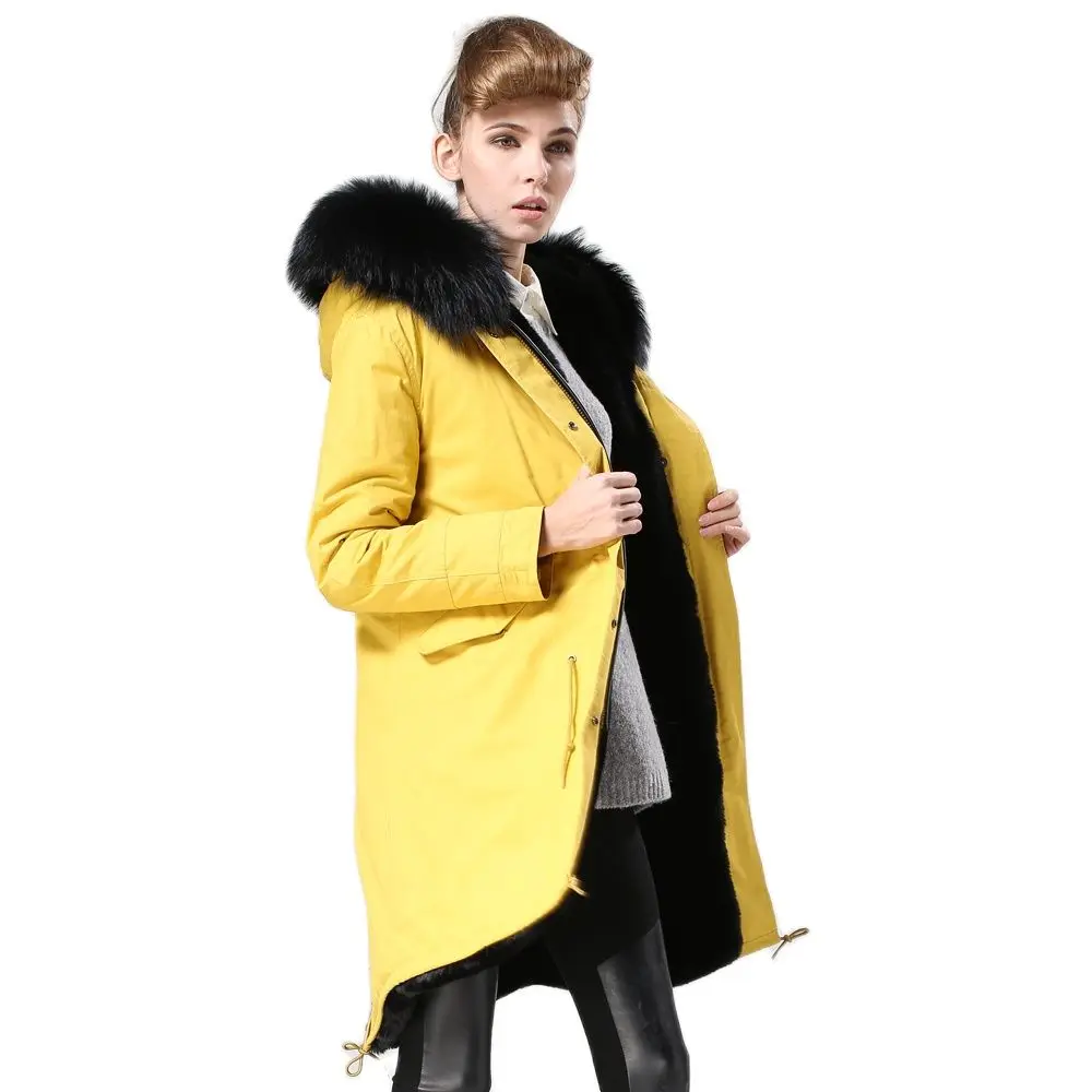 Длинная черная парка Mr And Mrs с подкладкой из искусственного меха