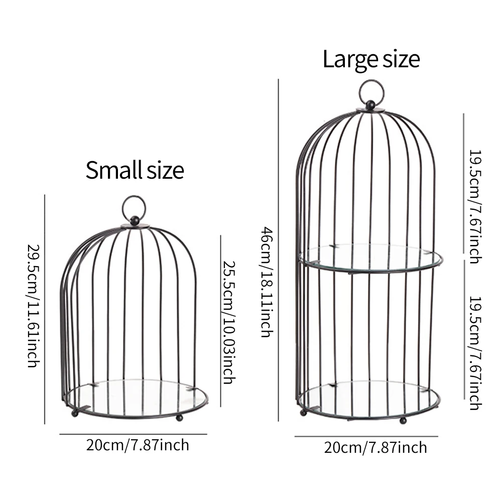 

Iron Art Makeup Organizer 2 Layers Jewelry Box Makeup Organizer Cosmetic Storage Display Stand Iron Storage Shelf For Makeup