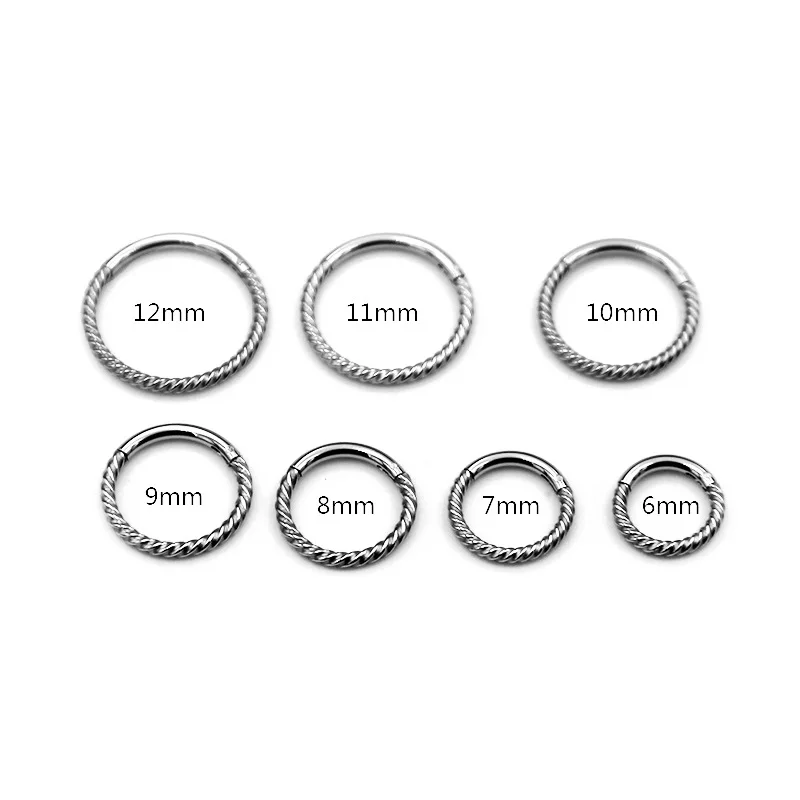 Новое поступление 16g скручивающееся сегментное кольцо из нержавеющей стали Seprum