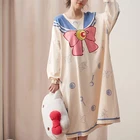 Ночная сорочка женская хлопковая с коротким рукавом, стильная рубашка с коротким рукавом, домашнее обслуживание, большие размеры XL