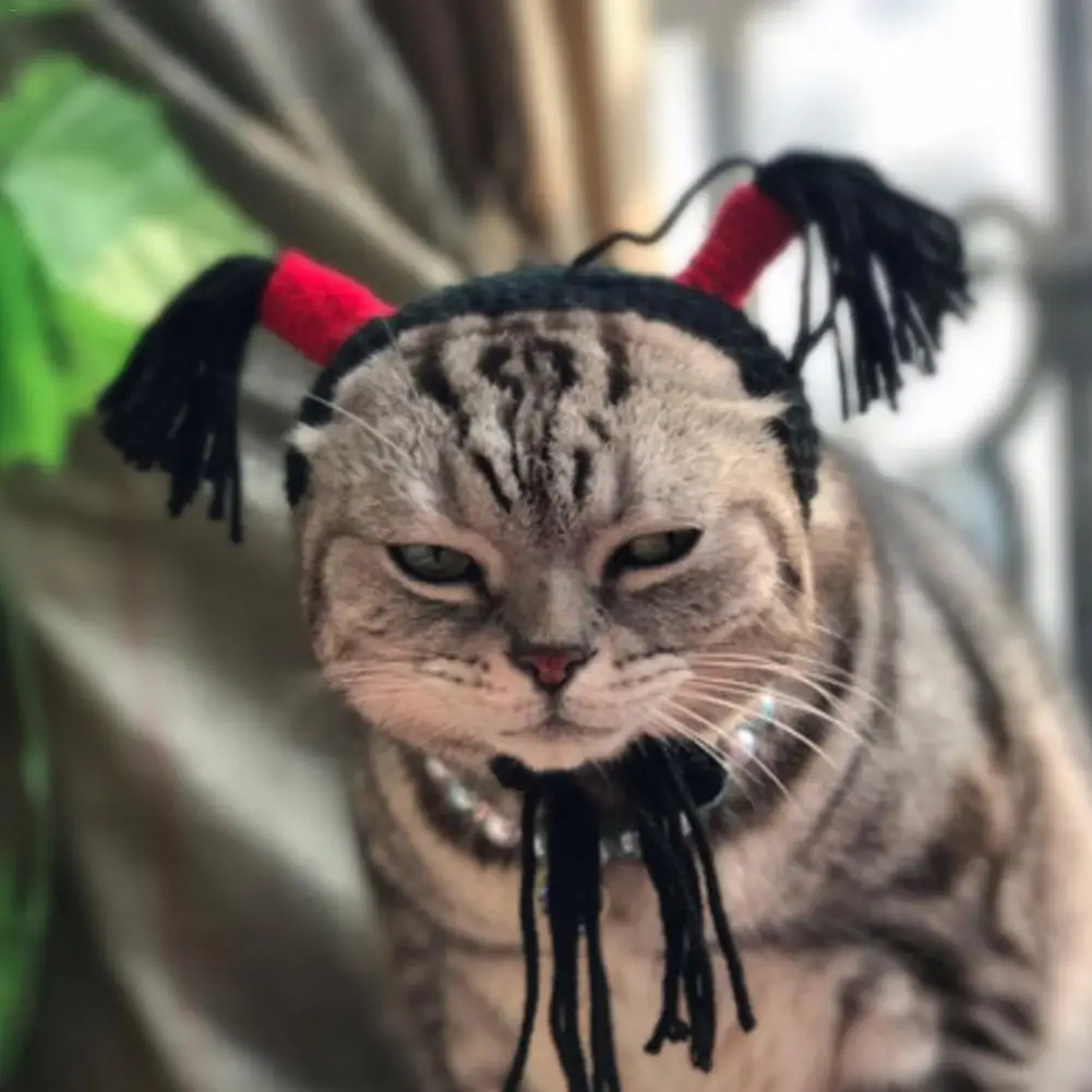 Funny Pet Kat Pruik Dubbele Paardenstaart Grappige Hoofddeksels Nieuwe Pet Hoofddeksels Voor Katten En Honden Huisdier Hoofd Kostuum Funny Pet kleding Accesso Funny Pet Kat Pruik Dubbele Paardenstaart Grappige Hoofddeksels Nieuwe Pet Hoofddeksels Voor Katten En Honden Huisdier Hoofd Kostuum Funny Pet kleding Accesso