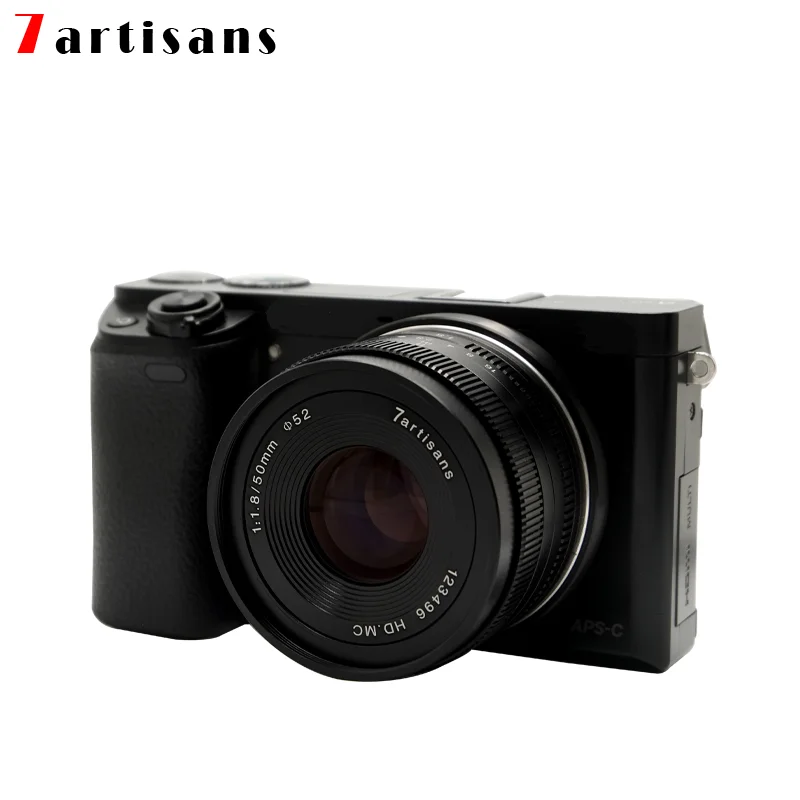 

7artisans 50mm f1.8 Manual Focus Micro SLR Camera Lens For Sony E Fuji FX M43 Canon EOS-M Mount For Photography Studio