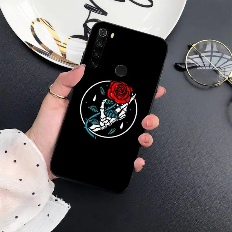 

Glowing rose in the dark Phone Case For Xiaomi mi 9 9t 10 redmi 9 9a 8 8a note 10 9 9s 8 8t 7 pro max funda