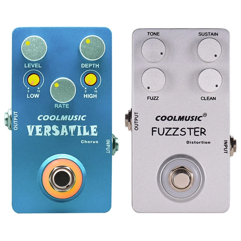 

Coolmusic Versatile Chorus Guitar Bass Pedal Effects & Coolmusic Fuzzster Distortion Guitar Effect Pedal Bass