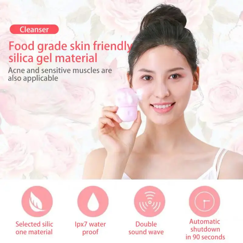 

Electric Facial Cleanser Wash Face Cleaning Machine Skin Pore Cleaner Body Cleansing Massage Mini Beauty Massager Brush