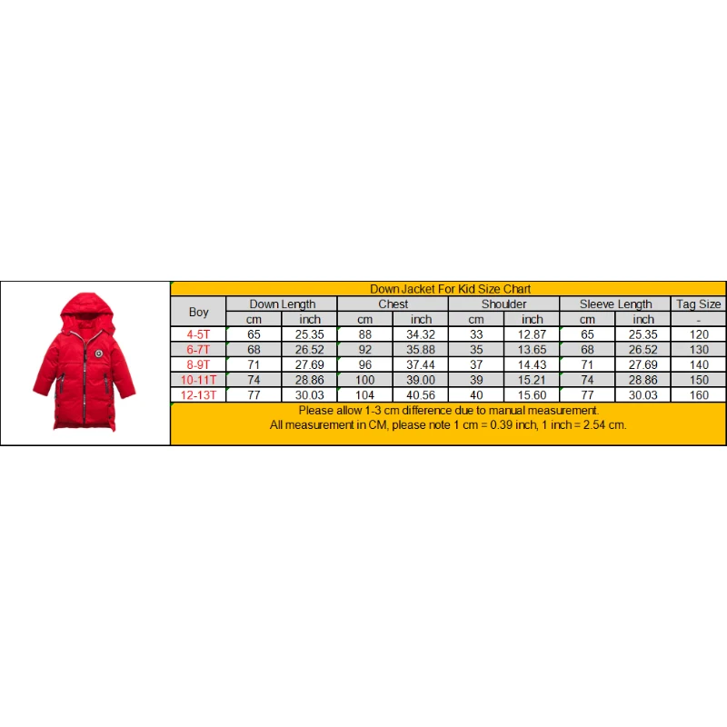 

Down Jacket For Boy Winter 2019 New Hooded Zipper Kids Coats Boys Teenage Long Coat Thick Warm Children's Winter Jacket 5-13Y