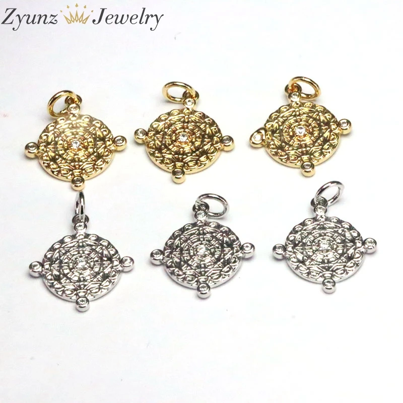 

10PCS, Fashion Geometric Pendants Cubic Zirconia Jewelry Crystal Pendants for Necklace Jewelry Findings Supplies