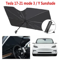 sunshade front windshield for tesla model 3 model y 2018 2021 car foldable sunshade sun protection and heat insulation block uv