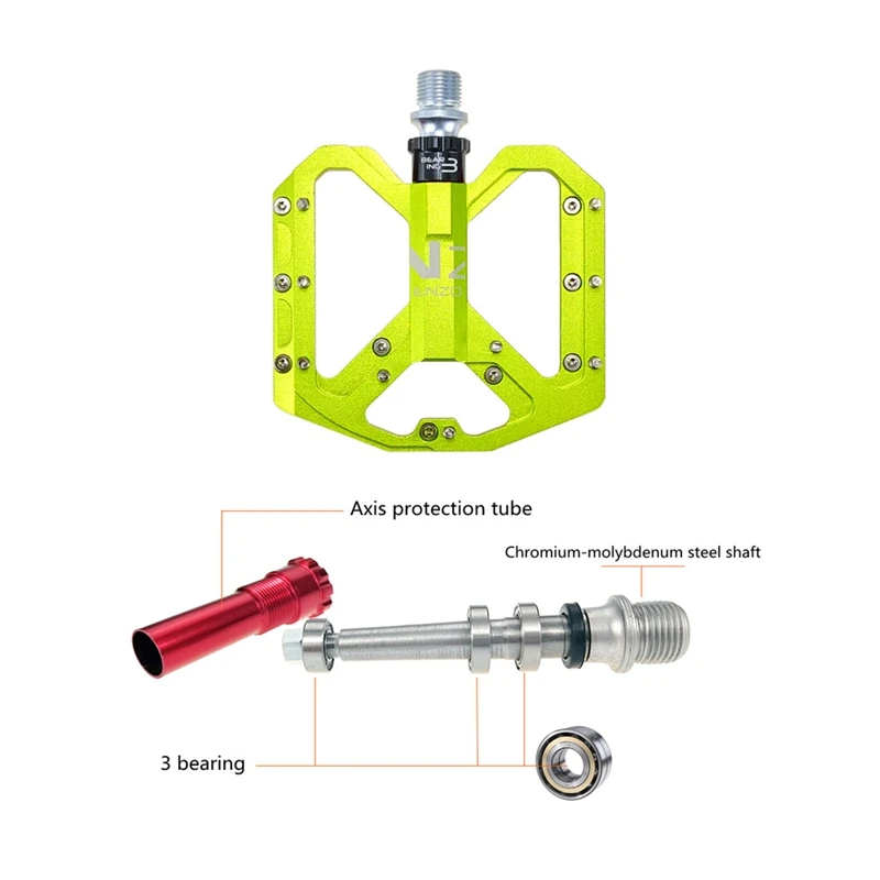 

SHANMASHI Bike Pedals CNC Mountain Bicycle Pedal Bearing Flat-Platform Pedal Cycling Parts