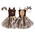 Платье для девочек со светодиодной подсветкой, вечерние чное платье-пачка принцессы с единорогом, одежда для косплевечерние на день рождения