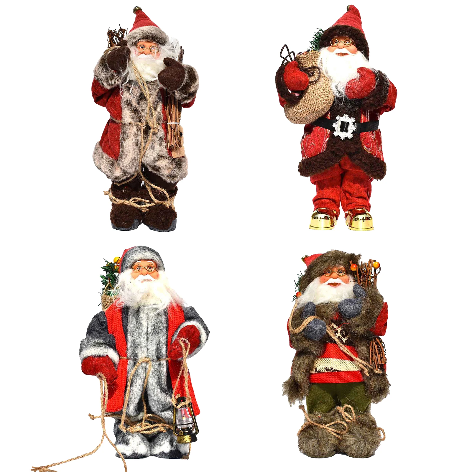 

New Year 2022 Christmas Decorations For Home Height 30cm Santa Claus Doll Children's Gifts Window Ornaments Navidad Everybody