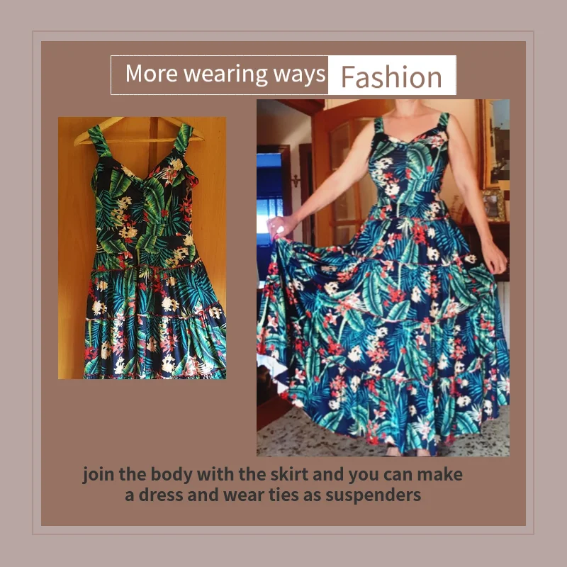 

Sexy Women Boho Two Piece Set Crop Top Long Skirt Floral Printed Bandeau Strapless Bandage Ruffles High Waist Skirts Holiday Set