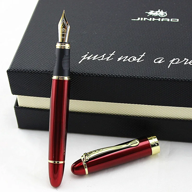 Высокое качество Iraurita перьевая ручка Роскошный Jinhao 450 полностью металлические золотые ручки с зажимом канцелярские принадлежности для офиса и школы