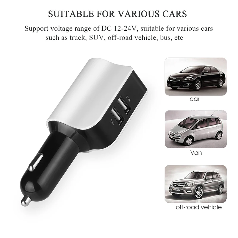 Автомобильное зарядное устройство с светодиодный usb портами|Адаптер питания| |