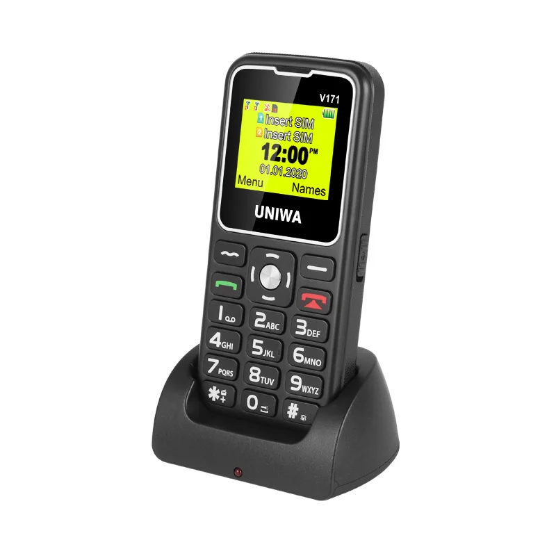 UNIWA V171 1 77 &quotдисплей беспроводной FM громкий динамик фонарь до 10 дней в режиме